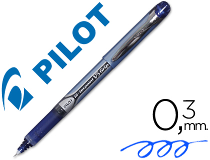 Bolígrafo roller Pilot V-5 Grip punta aguja tinta azul 0,5 mm.